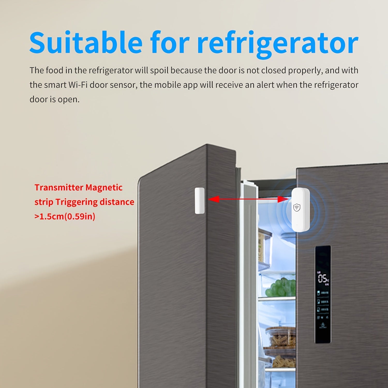Manenvari Tuya Smart Door Lock BT Wireless Aluminum Alloy 36V Rechargeable Lithium Battery Fingerprint USB Charging Remote Control, Easy Installation Can Smart Home Compatible With Tuya Smart Lift APP For Room, Garage, Office
