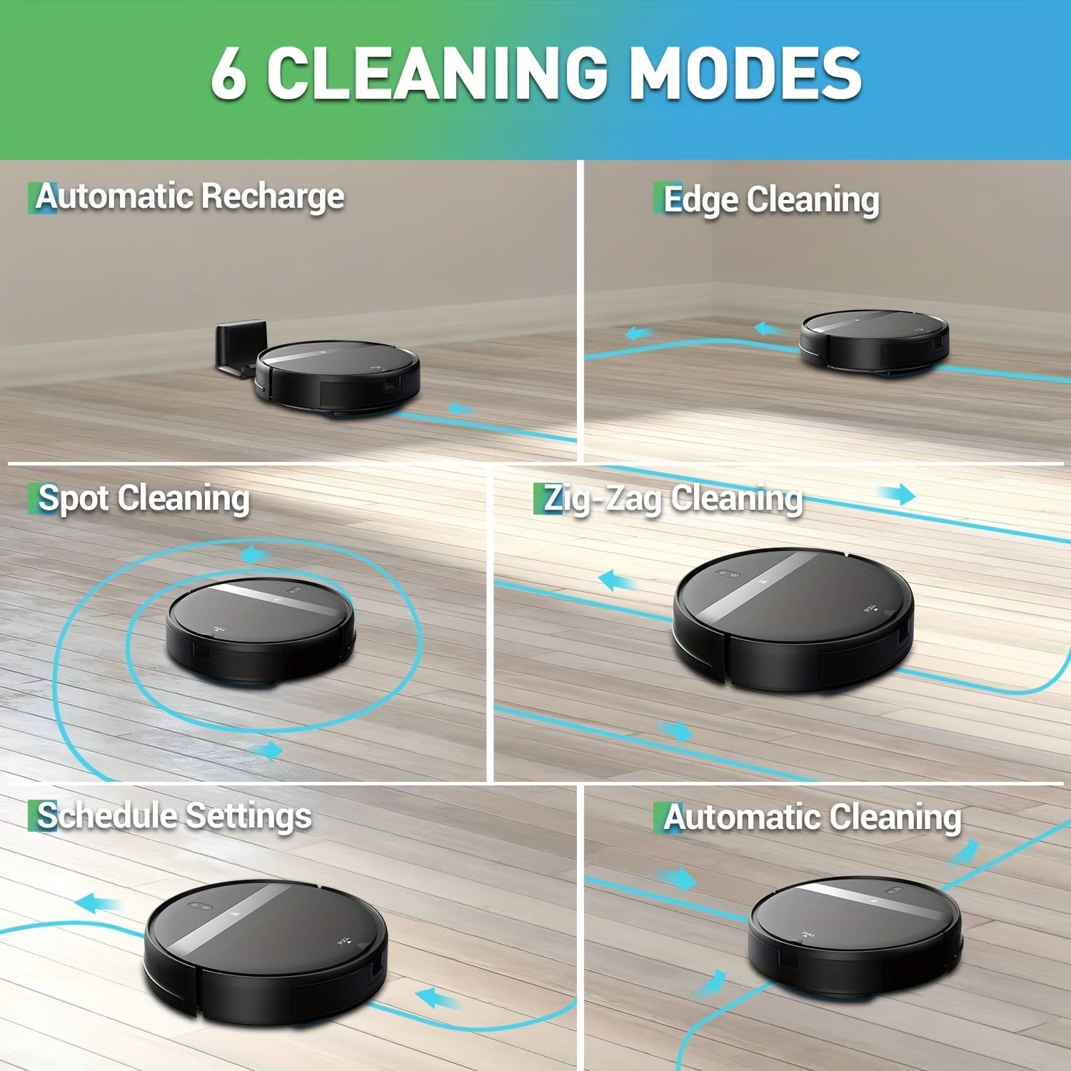 5200mAh Advanced Robot Vacuum Cleaner - Automatic Charging, Sweeping, Mopping, Smart Home Navigation, Quiet Operation, Pet Hair and Allergen Friendly, Easy Scheduled Cleaning