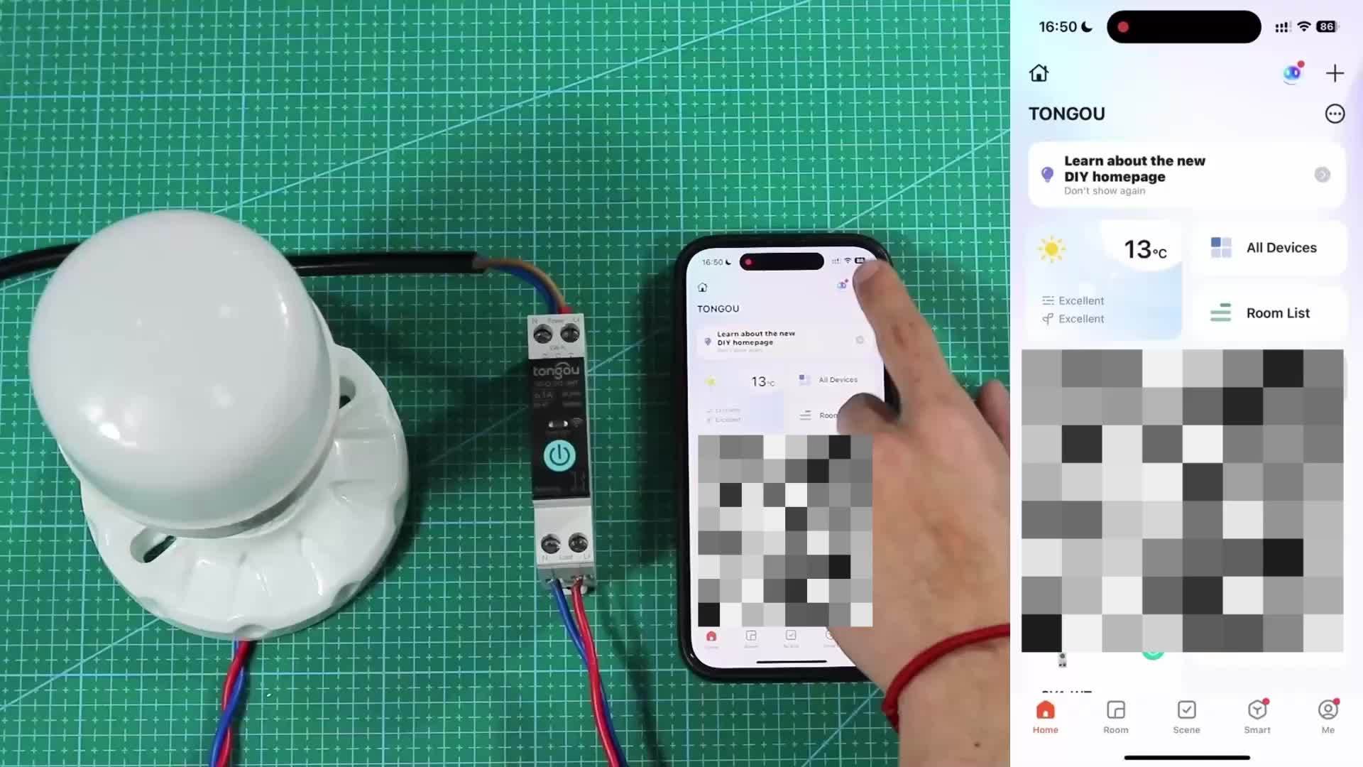 1pc, TUYA WiFi Smart Switch Breaker, Wireless Remote Control Remote Mobile Control, Metering Timer Countdown Smart Home, Tuya, Smart Life