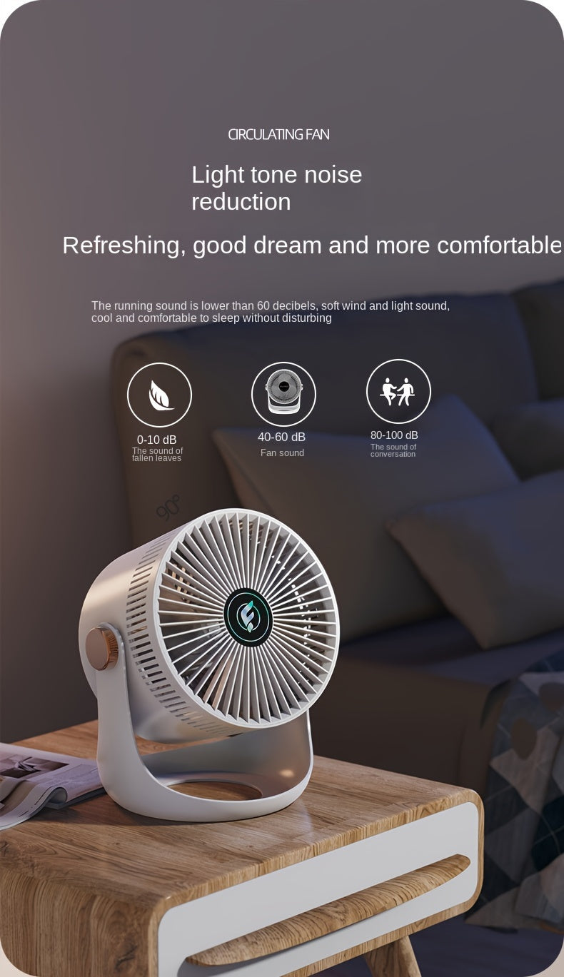 1pc, Smart Home Electric Fan, Charging Desktop Wall Mounted Wind Power Floor Fan, Dormitory Desktop Dual-purpose Air Circulation Fan