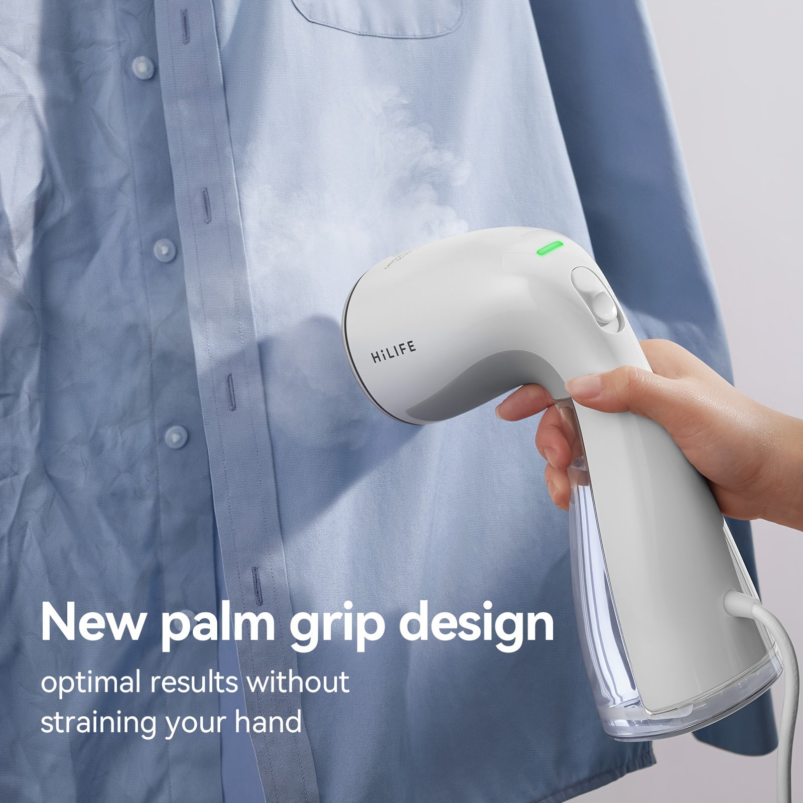HiLIFE 2024 Steamer For Clothes, Smart Home, 1100W Clothes Steamer, Fast Wrinkle Removal With Large 300ml Tank, Ideal For All Fabrics, Easy To Use, Compact And Portable Travel Garment Steamer