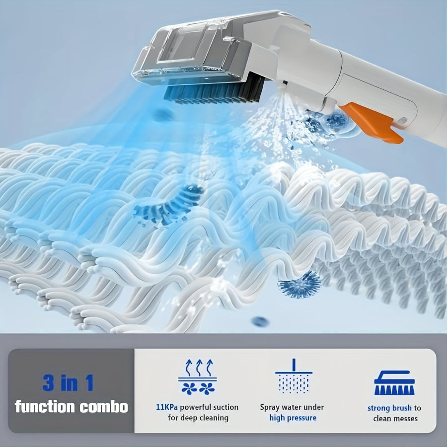 MAMNV Portable 450W Handheld Carpet Cleaner for Sofa Curtain Spray Suction Integrated Machine Clean Machine With 2 Cleaning Tools, Car and Auto Vaccum, Window or Bathroom Glass Cleaner, Powerful Suction with Versatile Tools,