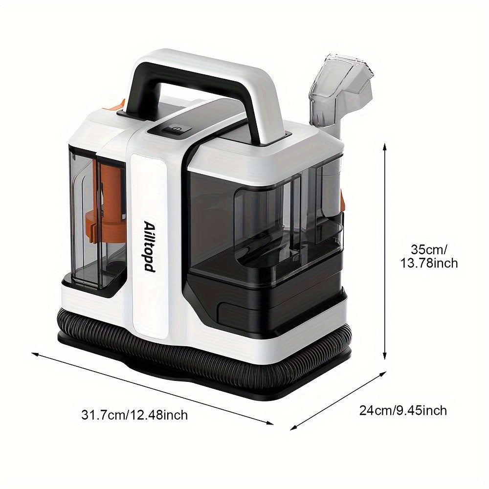 MAMNV Portable 450W Handheld Carpet Cleaner for Sofa Curtain Spray Suction Integrated Machine Clean Machine With 2 Cleaning Tools, Car and Auto Vaccum, Window or Bathroom Glass Cleaner, Powerful Suction with Versatile Tools,