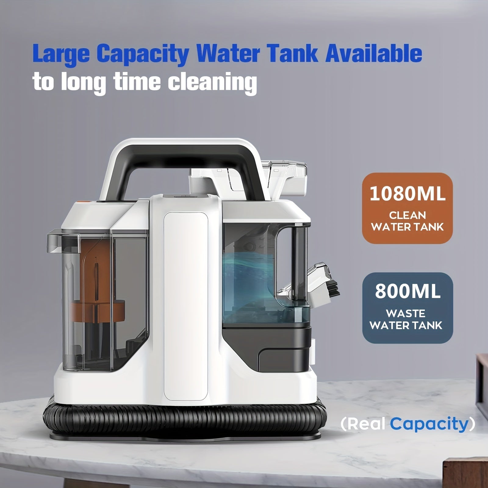 MAMNV Portable 450W Handheld Carpet Cleaner for Sofa Curtain Spray Suction Integrated Machine Clean Machine With 2 Cleaning Tools, Car and Auto Vaccum, Window or Bathroom Glass Cleaner, Powerful Suction with Versatile Tools,