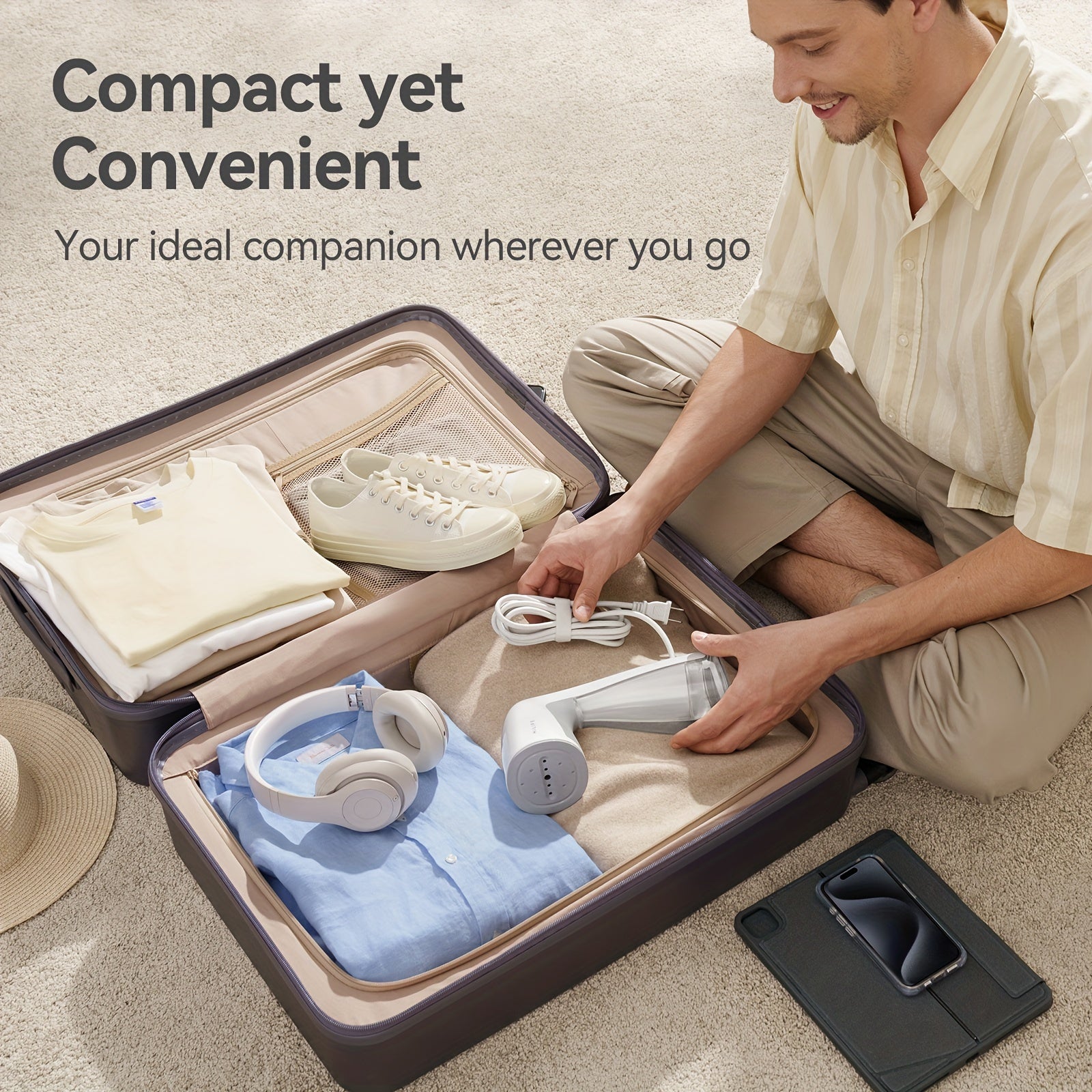 HiLIFE 2024 Steamer For Clothes, Smart Home, 1100W Clothes Steamer, Fast Wrinkle Removal With Large 300ml Tank, Ideal For All Fabrics, Easy To Use, Compact And Portable Travel Garment Steamer