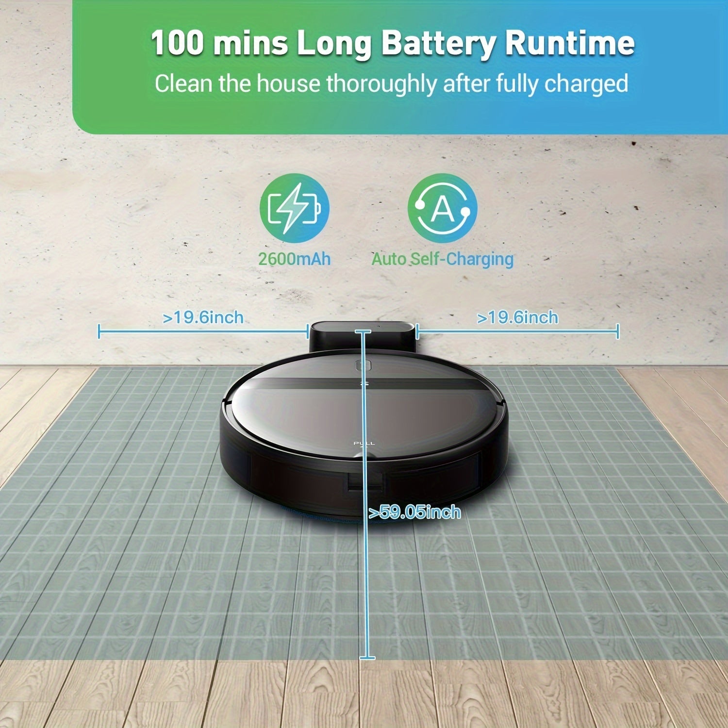 5200mAh Advanced Robot Vacuum Cleaner - Automatic Charging, Sweeping, Mopping, Smart Home Navigation, Quiet Operation, Pet Hair and Allergen Friendly, Easy Scheduled Cleaning