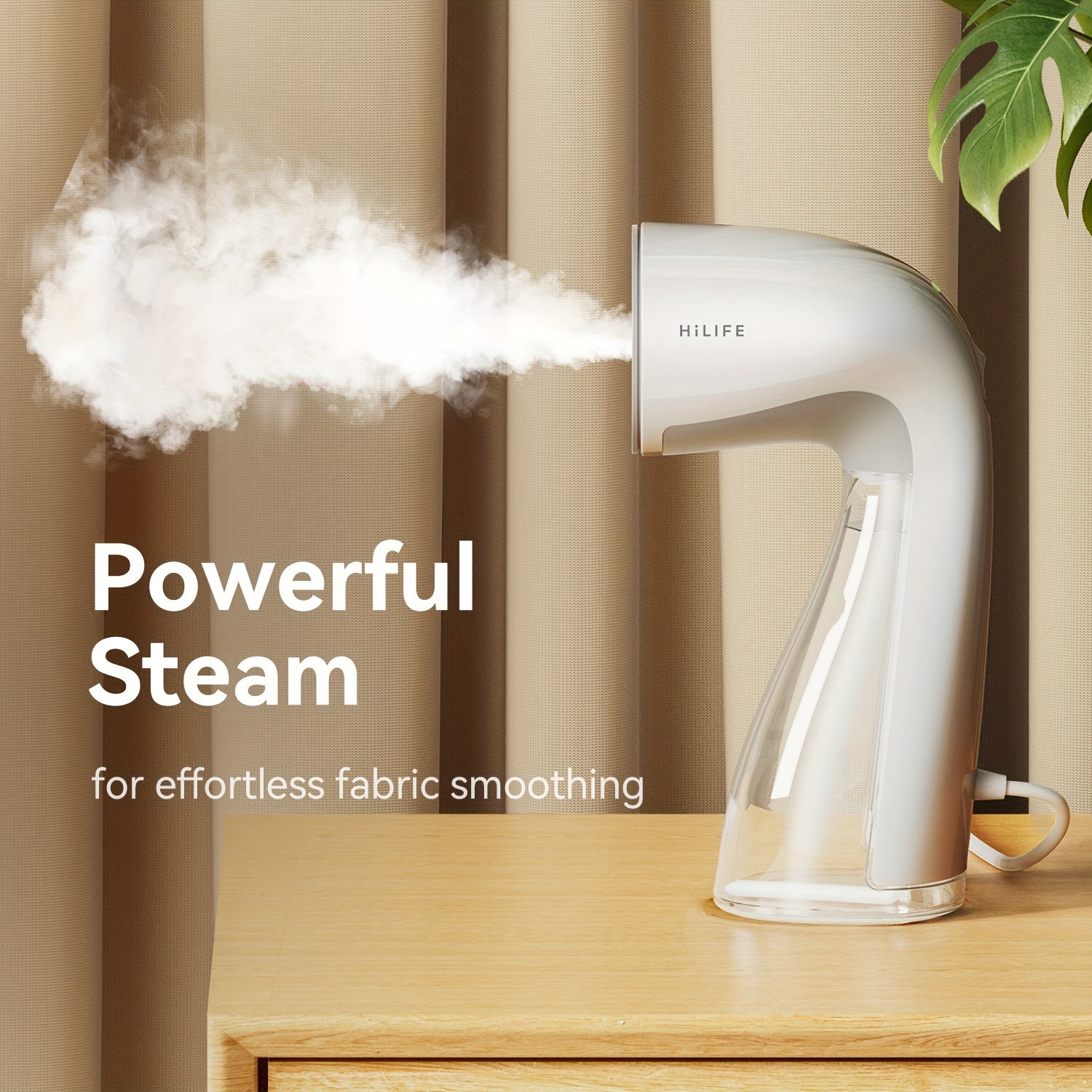 HiLIFE 2024 Steamer For Clothes, Smart Home, 1100W Clothes Steamer, Fast Wrinkle Removal With Large 300ml Tank, Ideal For All Fabrics, Easy To Use, Compact And Portable Travel Garment Steamer