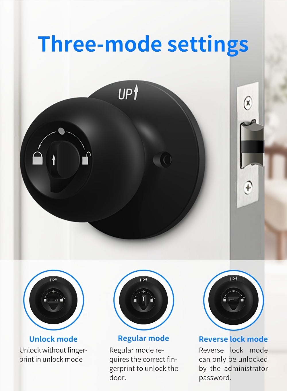 Manenvari Tuya Smart Door Lock BT Wireless Aluminum Alloy 36V Rechargeable Lithium Battery Fingerprint USB Charging Remote Control, Easy Installation Can Smart Home Compatible With Tuya Smart Lift APP For Room, Garage, Office