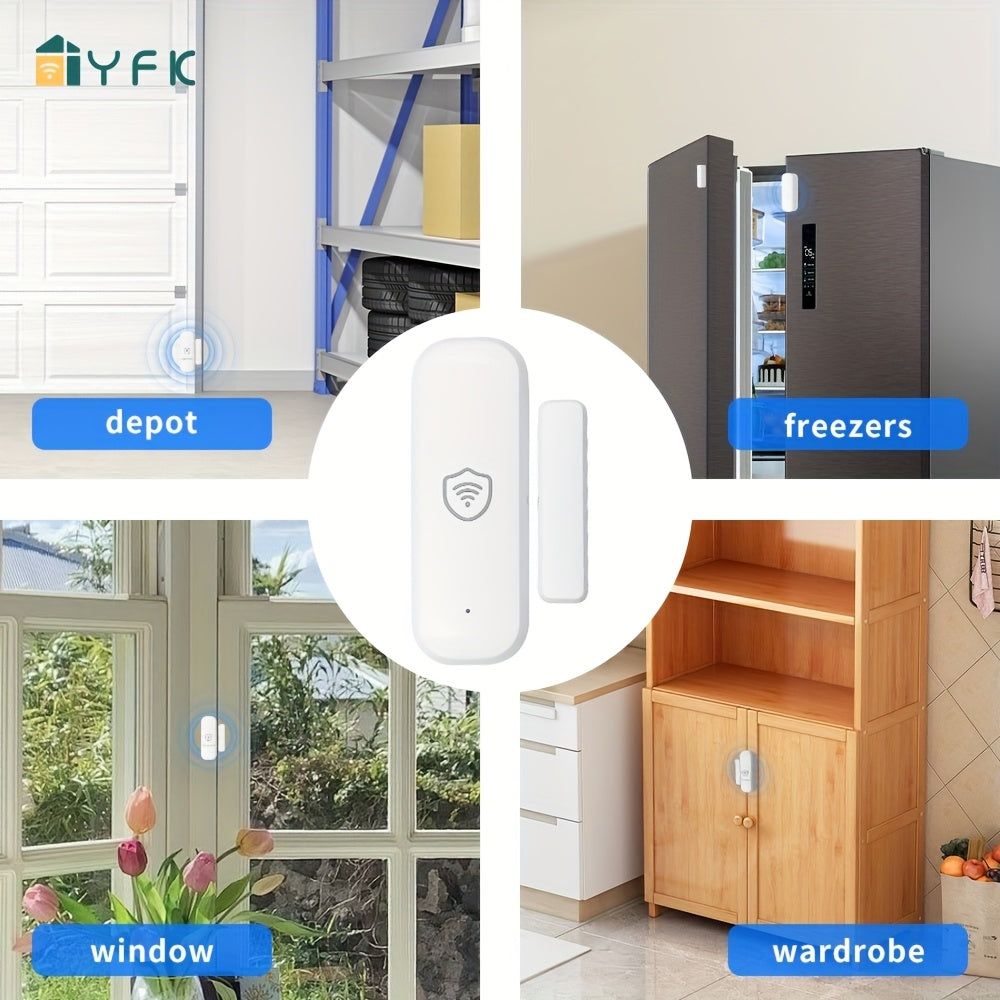 Manenvari Tuya Smart Door Lock BT Wireless Aluminum Alloy 36V Rechargeable Lithium Battery Fingerprint USB Charging Remote Control, Easy Installation Can Smart Home Compatible With Tuya Smart Lift APP For Room, Garage, Office