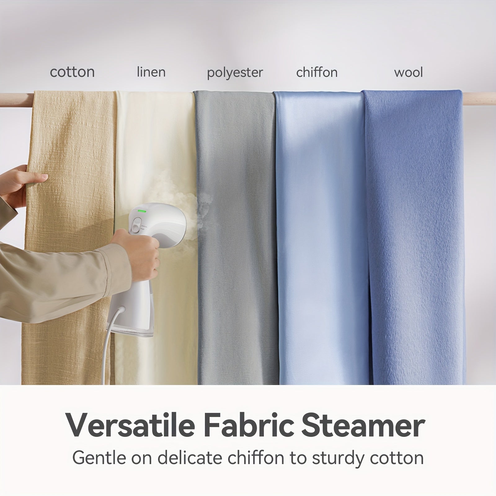 HiLIFE 2024 Steamer For Clothes, Smart Home, 1100W Clothes Steamer, Fast Wrinkle Removal With Large 300ml Tank, Ideal For All Fabrics, Easy To Use, Compact And Portable Travel Garment Steamer