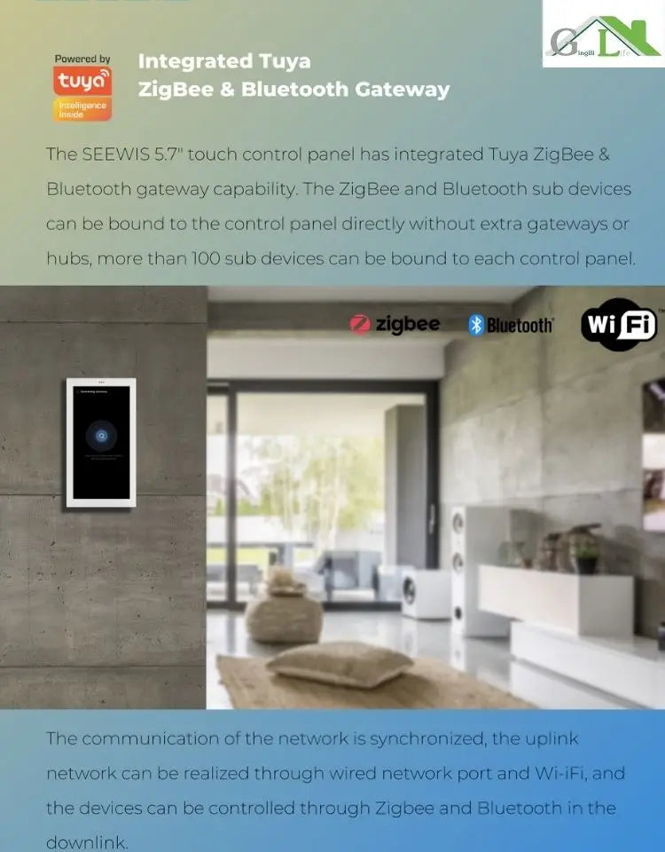 Smart Home Panel 5.7' Touch Screen Android Control Smart Switch Changeover Switch Third Party System for Home Automation