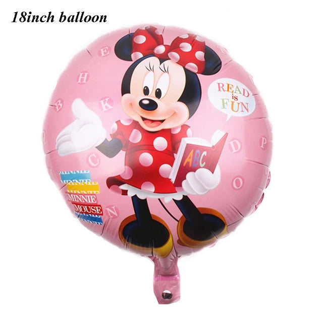 Disney Minnie Mouse Theme Birthday Party Shower Paper Disposable Tableware for girl favor DIY balloon Paper Cup Cake Plate Decor