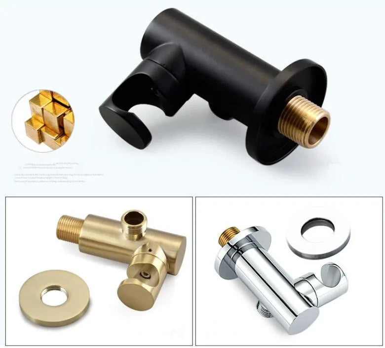 Bathroom Shower Set In Wall Brushed Gold Rainfall Shower Mixer, Cold & Hot Brass Bath and Shower Mixer Tap Brass Bathroom Faucet