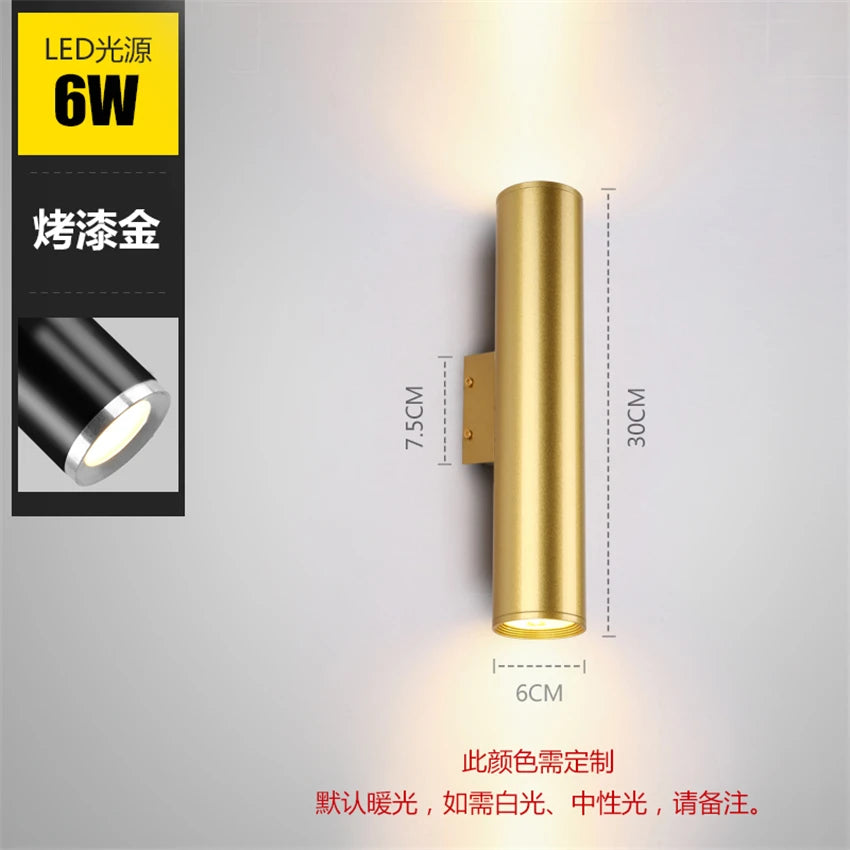 Nordic living room rose gold wall lamps luxury bedroom corridor bedside lamp bathroom mirror headlights sconces lights lighting