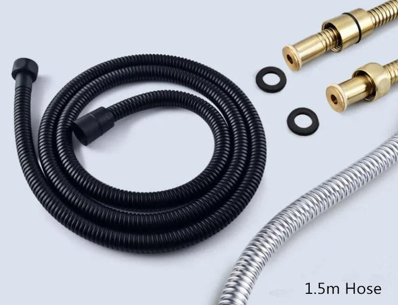 Bathroom Shower Set In Wall Brushed Gold Rainfall Shower Mixer, Cold & Hot Brass Bath and Shower Mixer Tap Brass Bathroom Faucet