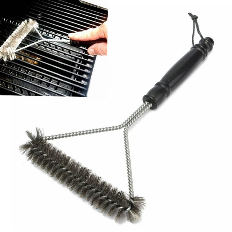 Barbecue Grill BBQ Brush Clean Tool Grill Accessories Stainless Steel Bristles