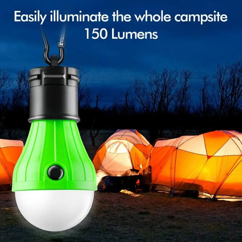 Portable Camping Light Mini LED Bulb Emergency Lamp 3 Lighting Modes Outdoor Night Work Lights Tent Hanging Lamp with Hooks