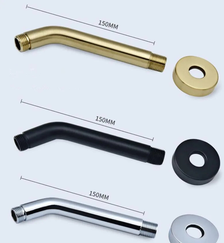 Bathroom Shower Set In Wall Brushed Gold Rainfall Shower Mixer, Cold & Hot Brass Bath and Shower Mixer Tap Brass Bathroom Faucet