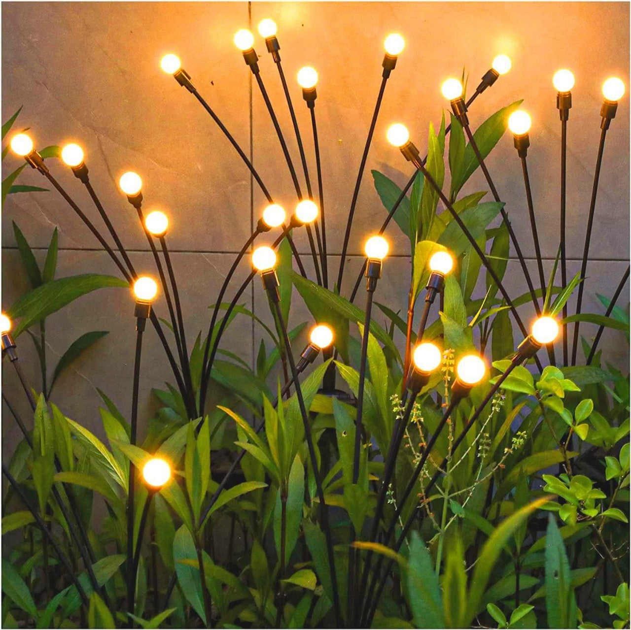 Garden Lights-New Upgraded Solar Powered Firefly Lights Outdoor Waterproof Vibran Garden Lights for Decorationi