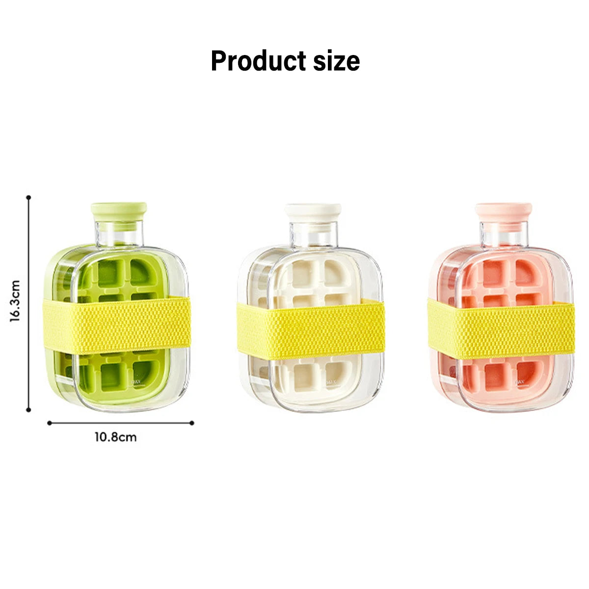 Portable Ice making Mold Ice Cube Tray With Lid and Straw Drinking Cup Silicone Freezer Ice Zero-contact Pressure Ice Cube Mold