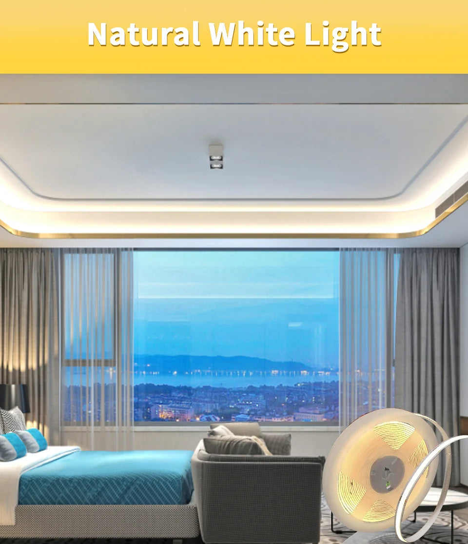 Linear Dimmable 24V 12V COB LED Strip Lights