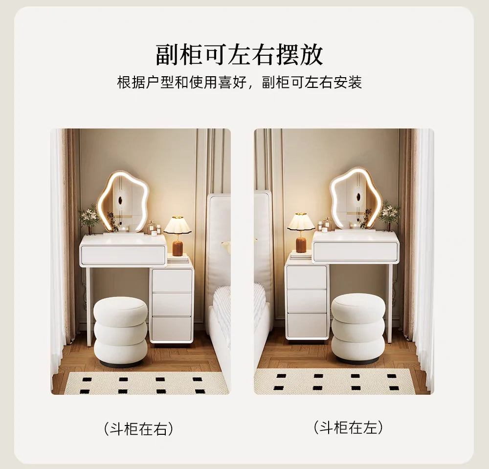 Bedroom Women Dressing Table Luxury Wood Storage Mirror Hairstyle Dressing Table Home White Muebles De Dormitorio Furniture