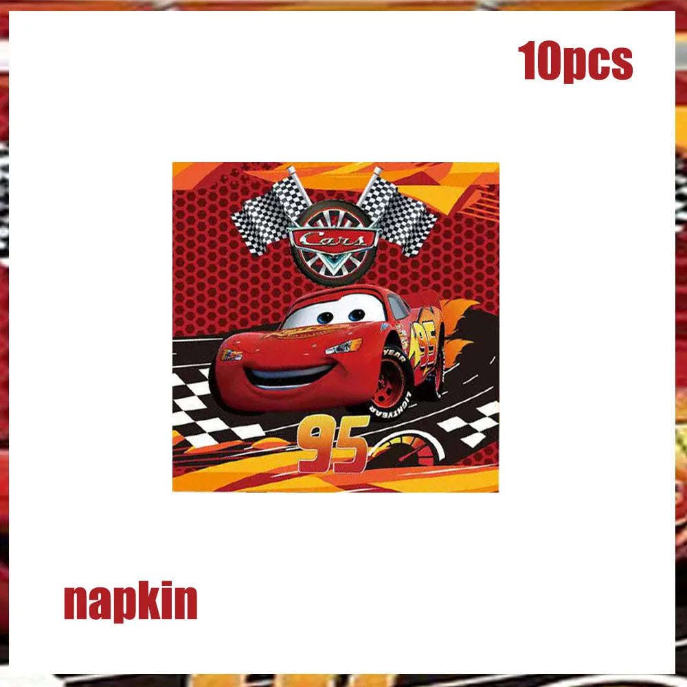 New Lightning McQueen Car Party Supplies Disposable Tableware Paper Plate Party Favors for Kids Birthday Party Decor Baby Shower