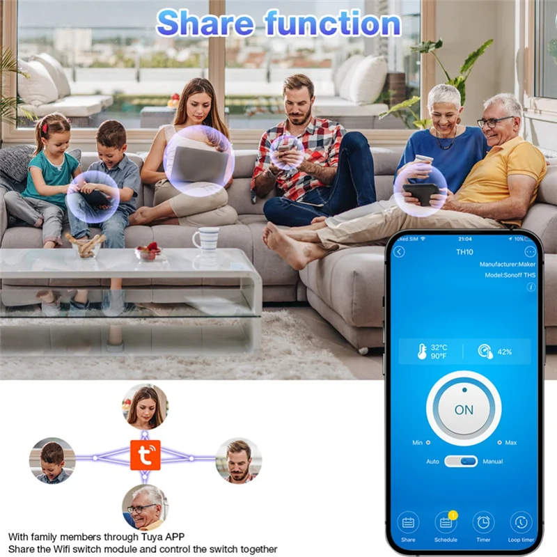 SOFT-WIFI Smart Switch 30A High Power App Remote Home Automation Socket Voice Lamps And Lanterns Smart Home