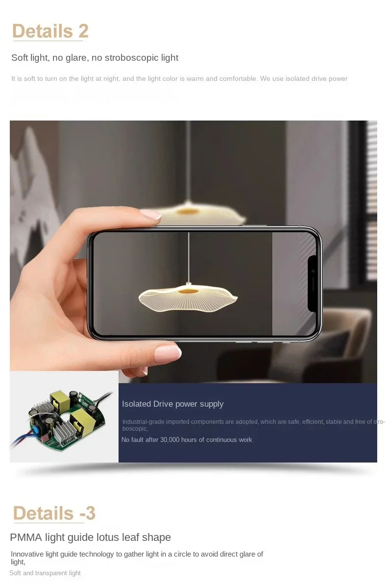 Bedroom Bedside Pendant Lamp, Indoor Lighting, Modern and Simple Nordic Living Room, Bedroom Sofa, Home Decoration, LED Lights