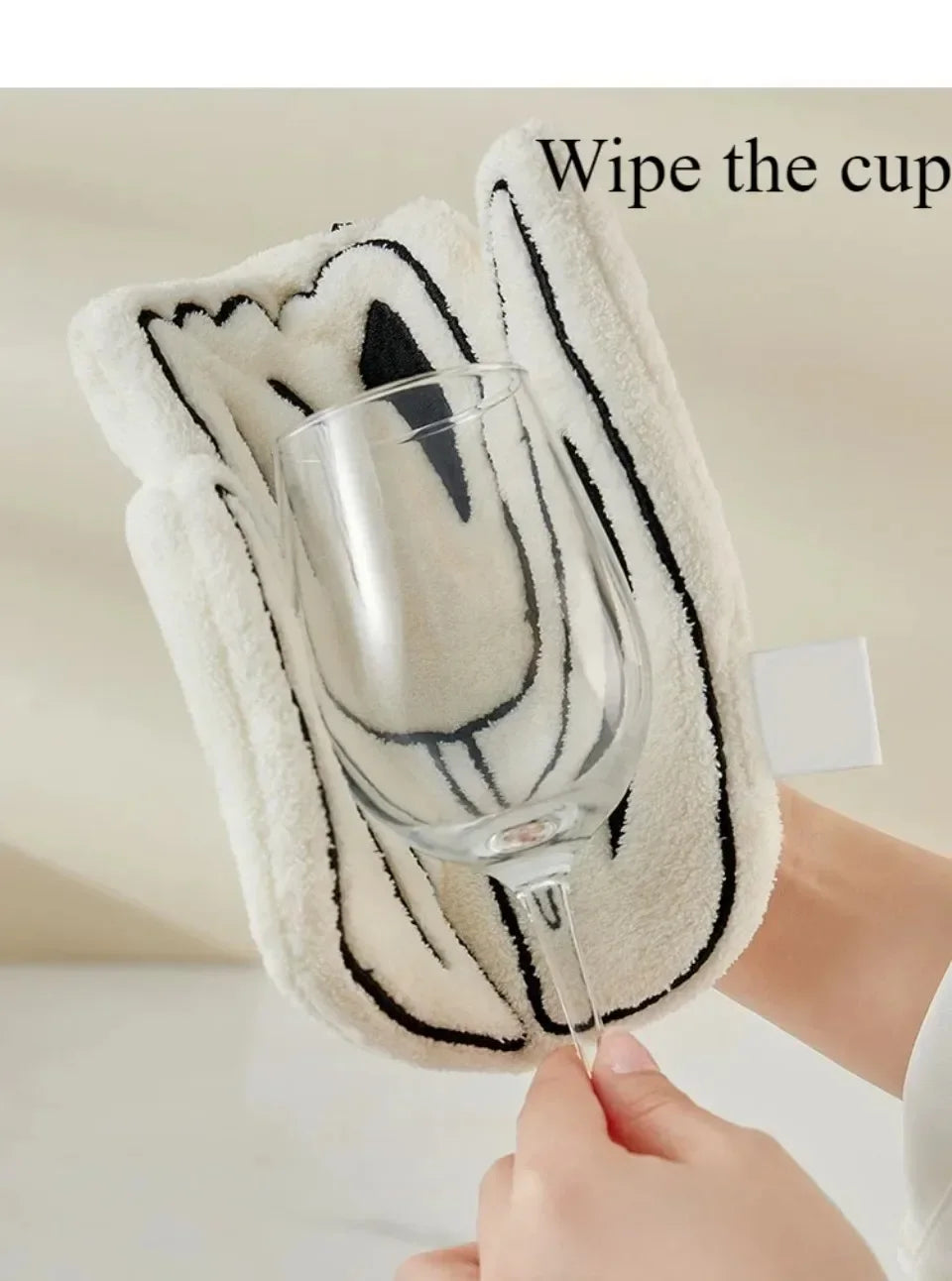 Hanging Hand Towel Home Coral Fleece Hands Towel Kitchen Hanging Washcloth Double-layer Thickened Speed Absorbent Handkerchief