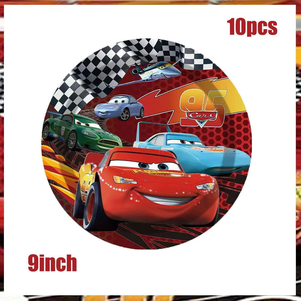 New Lightning McQueen Car Party Supplies Disposable Tableware Paper Plate Party Favors for Kids Birthday Party Decor Baby Shower