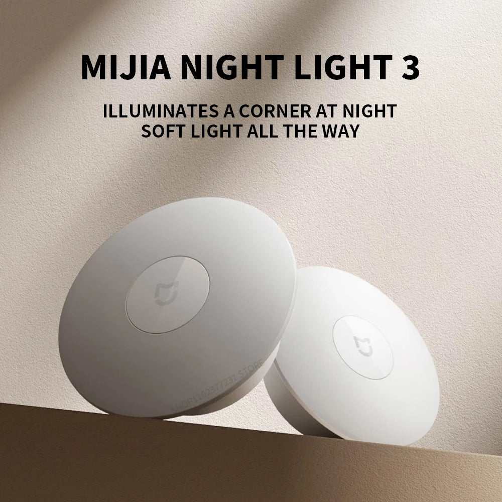 Original New MIJIA Night Light 3 Adjustable Brightness Infrared Smart Human Body Sensor Magnetic Base For Smart Home Life