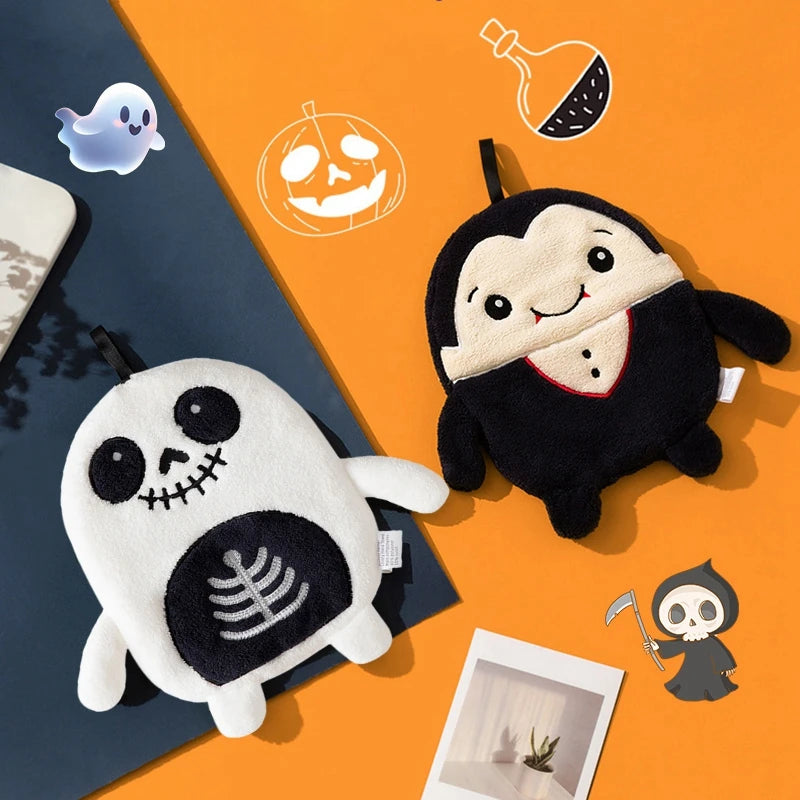 Halloween Hand Towel Soft Absorbent Handkerchief Cute Cartoon Ghost Capibara Pumpkin Hand Towel Bathroom Hanging Hand towels