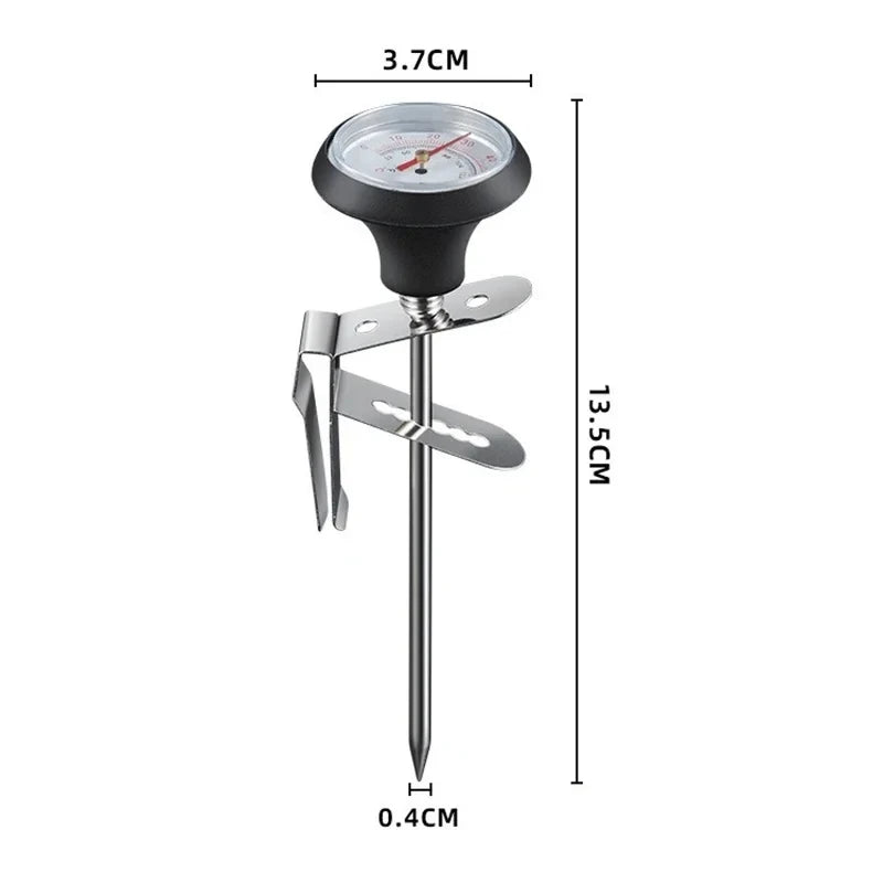 Stainless Steel Coffee Temperature Meter Probe 0~100℃ Thermometer for Coffee Pot Milk Frothing Jug Cafe Kitchen Measuring Tools