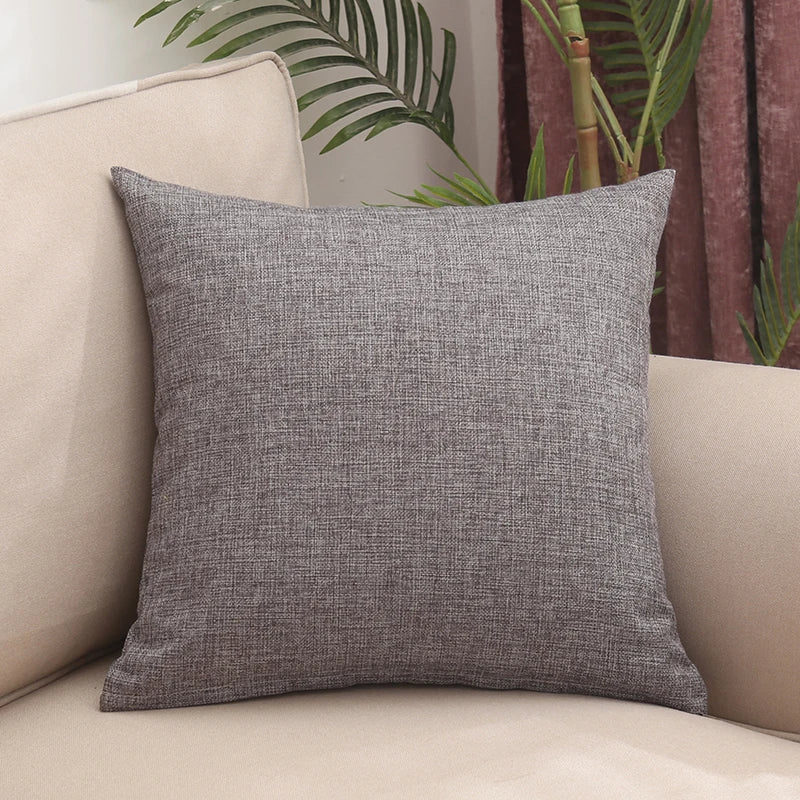 Solid thickened square pillow, sofa, living room pillow cover (Without Core)