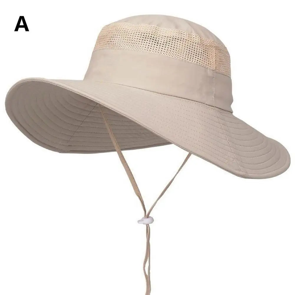 Outdoor Fisherman Hat Wide Brim Bucket Hat With Neck Hiking Cover