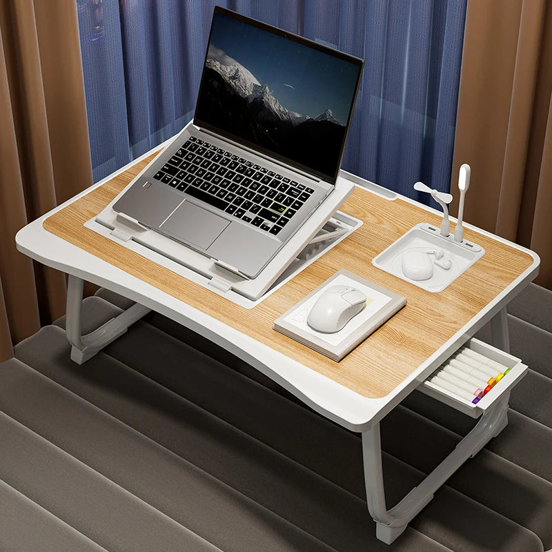 Laptop Bed Table, Foldable Lap Table Tablet Stand Laptop Bed Tray Table, Portable Lap Table With Foldable Legs For Working, Read