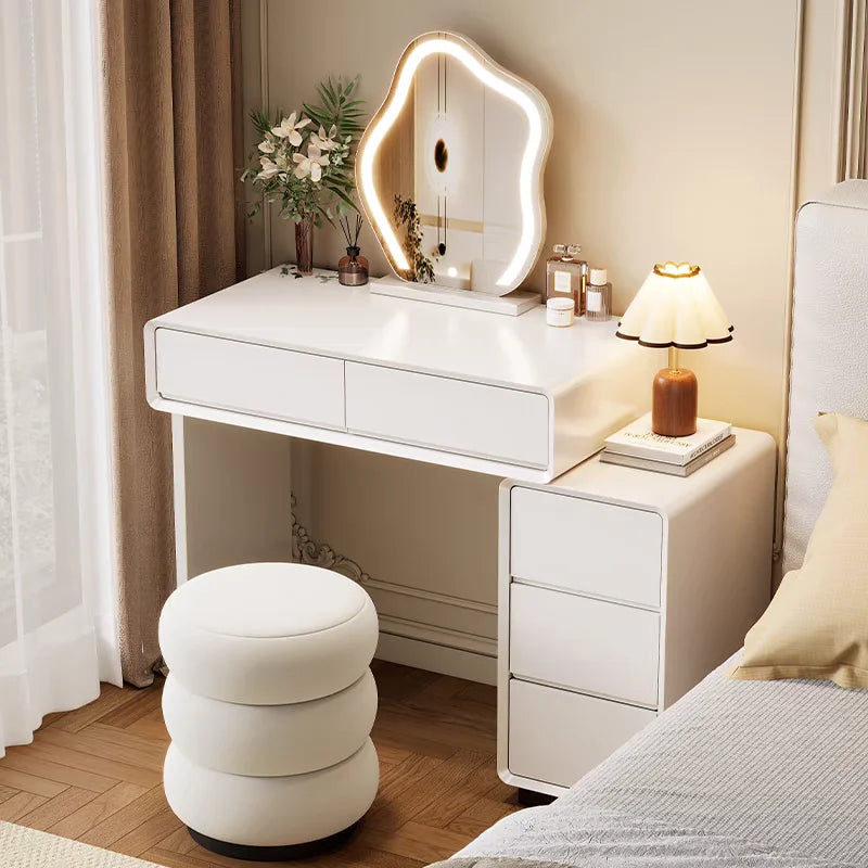 Bedroom Women Dressing Table Luxury Wood Storage Mirror Hairstyle Dressing Table Home White Muebles De Dormitorio Furniture