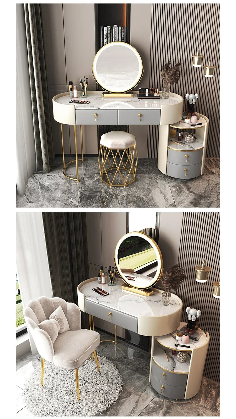 Bedroom Luxury Vanity Table Beauty Storage Fashion Girls Vanity Table Modern Multifunctional Tocador Maquillaje Furniture