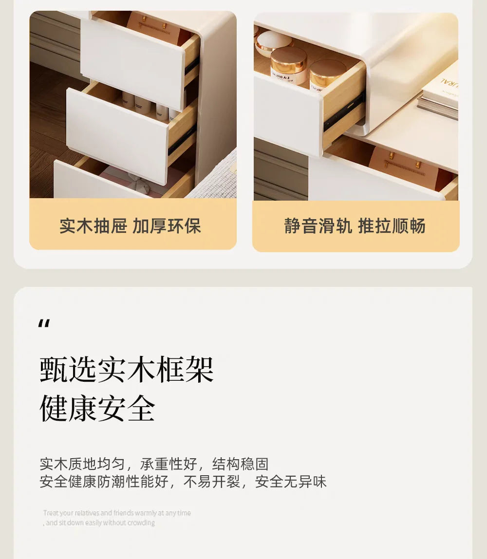 Bedroom Women Dressing Table Luxury Wood Storage Mirror Hairstyle Dressing Table Home White Muebles De Dormitorio Furniture