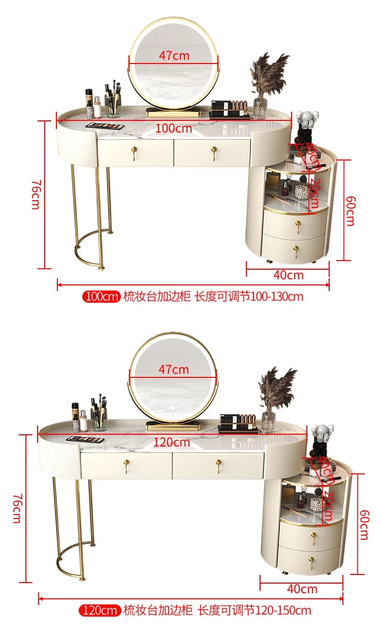 Bedroom Luxury Vanity Table Beauty Storage Fashion Girls Vanity Table Modern Multifunctional Tocador Maquillaje Furniture
