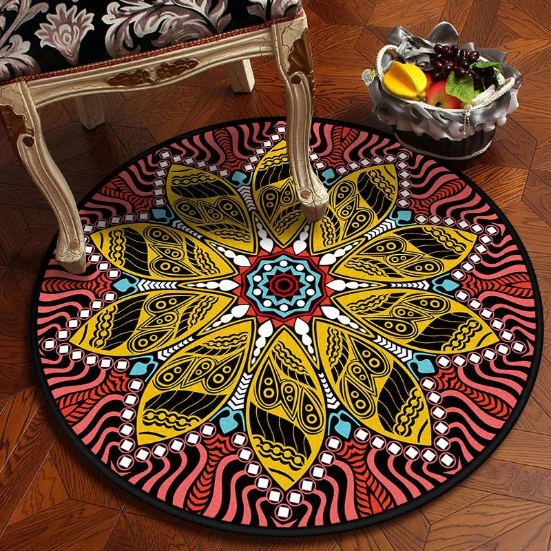 Bedroom Children's Room Home Decor Floor Mats Round Rugs Living  Mandala Non-Slip