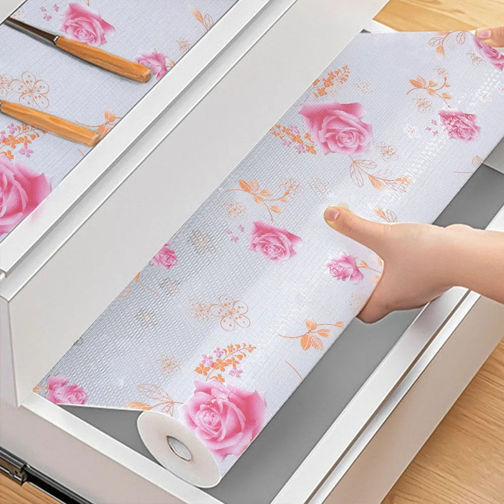 Kitchen cabinet mats reusable drawer liners Waterproof kitchen dining table mats Dust mat Refrigerator liners Non-adhesive liner