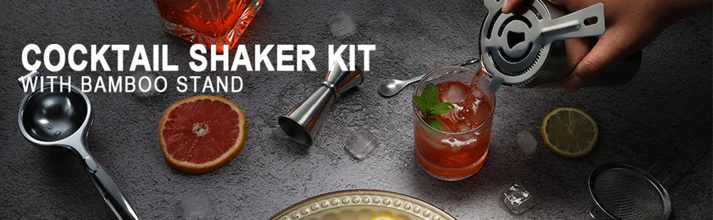 2-25 Pcs/Set Cocktail Shaker Set Mixer Bartender Kit, for Home Bar Party Jigger Tools Drink Martini Boston Cocktail Mixer Shaker
