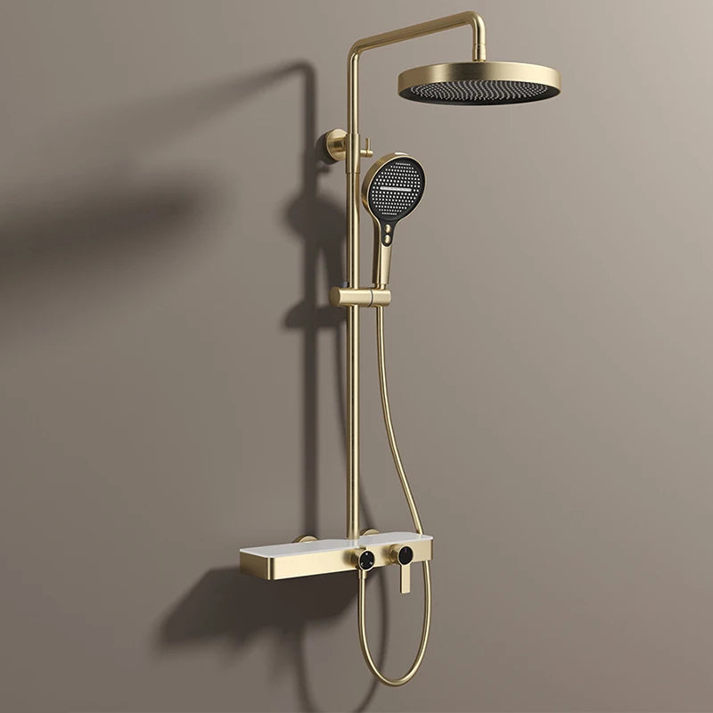 Bathroom Shower System Set Hot and Cold Control Multifunctional Knobbed Triple Function Water Outlet  Pressurized Shower Set