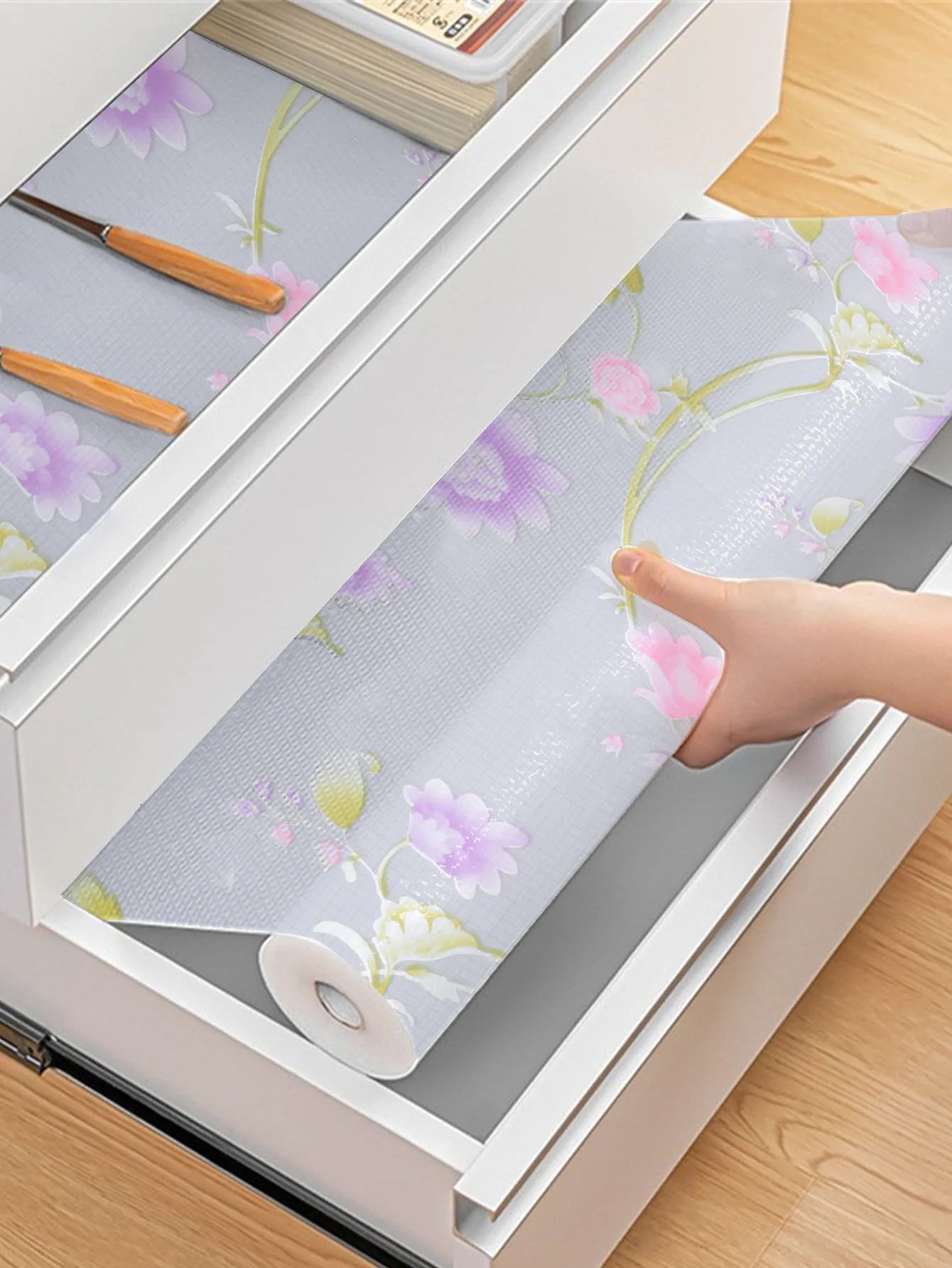 Kitchen cabinet mats reusable drawer liners Waterproof kitchen dining table mats Dust mat Refrigerator liners Non-adhesive liner