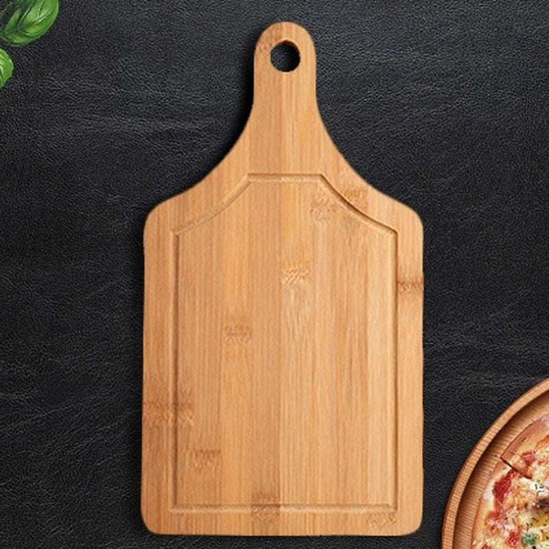 Kitchen Cutting Board, Solid Wood, with Handle, Can Hang, Food Board, for Pizza, Bread, Fruit, New Round Wooden