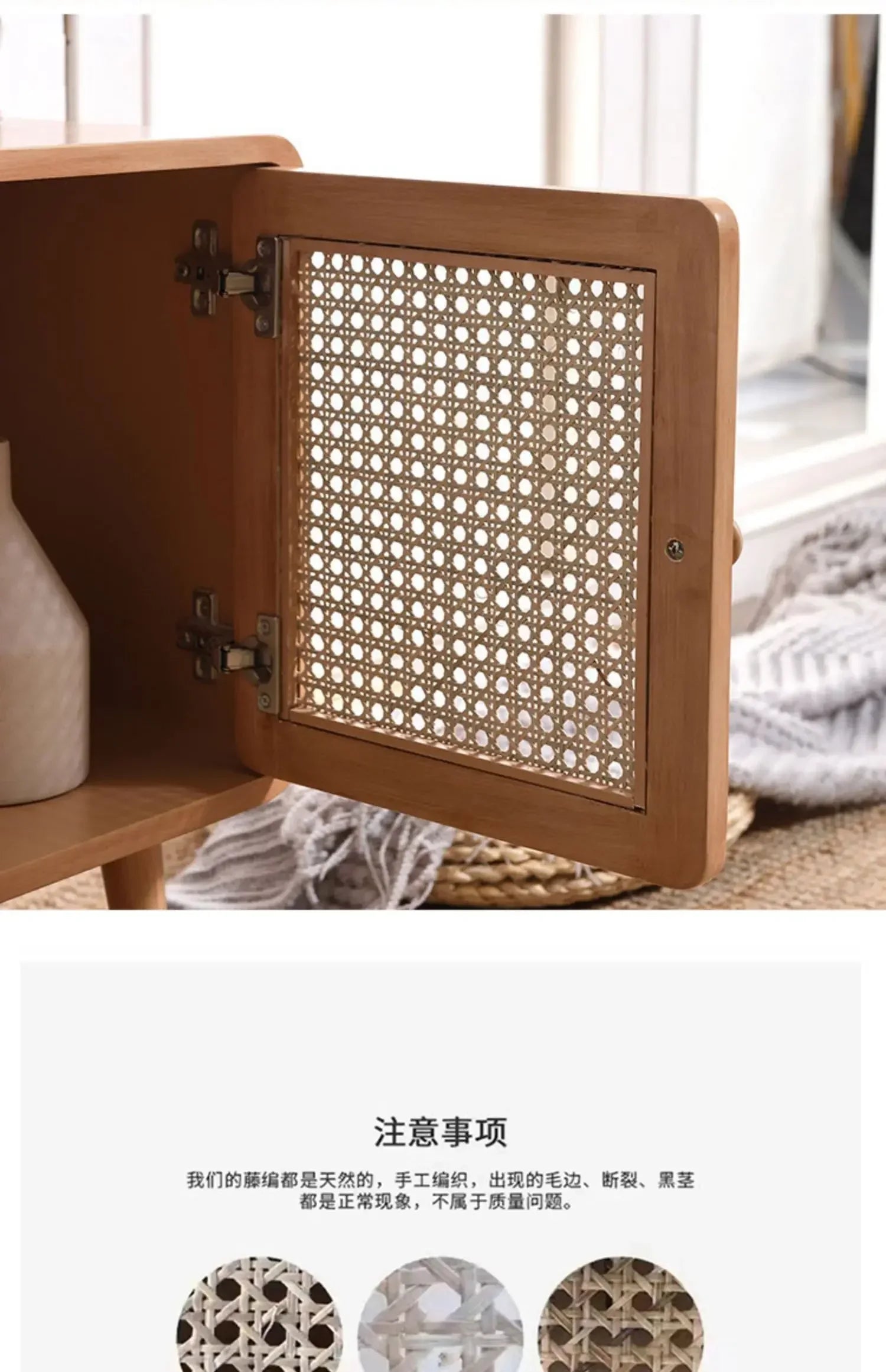 Bedroom Rattan Nightstands Modern Storage Box Organizers Small Space Nightstands Rustic Center Moveis Para Casa Room Decoration