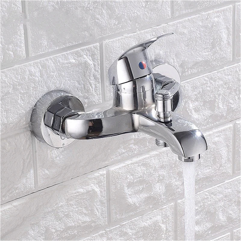 Bathtub Faucet Household Shower Faucet Shower Accessories Wall Mounted Hot and Cold Mixing Tap Multifunctional Bathroom Faucets