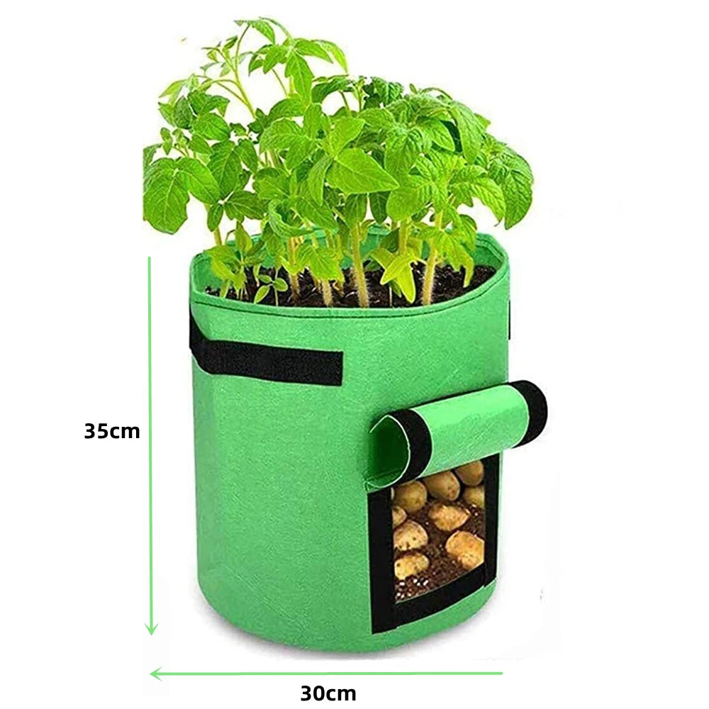 3 Size Felt plant grow bags nonwoven fabric garden potato pot greenhouse vegetable growing bags moisturizing vertical tools
